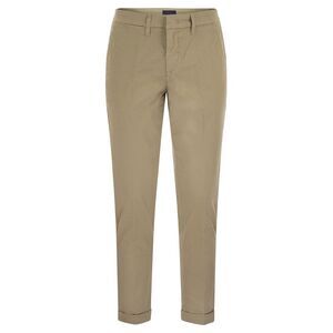 Fay Men Stretch Gabardine Slim Trousers